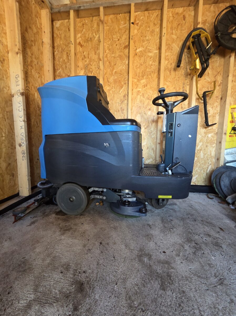 A Fimap MXR Ride on Scrubber Dryer (€4950 ex vat)
